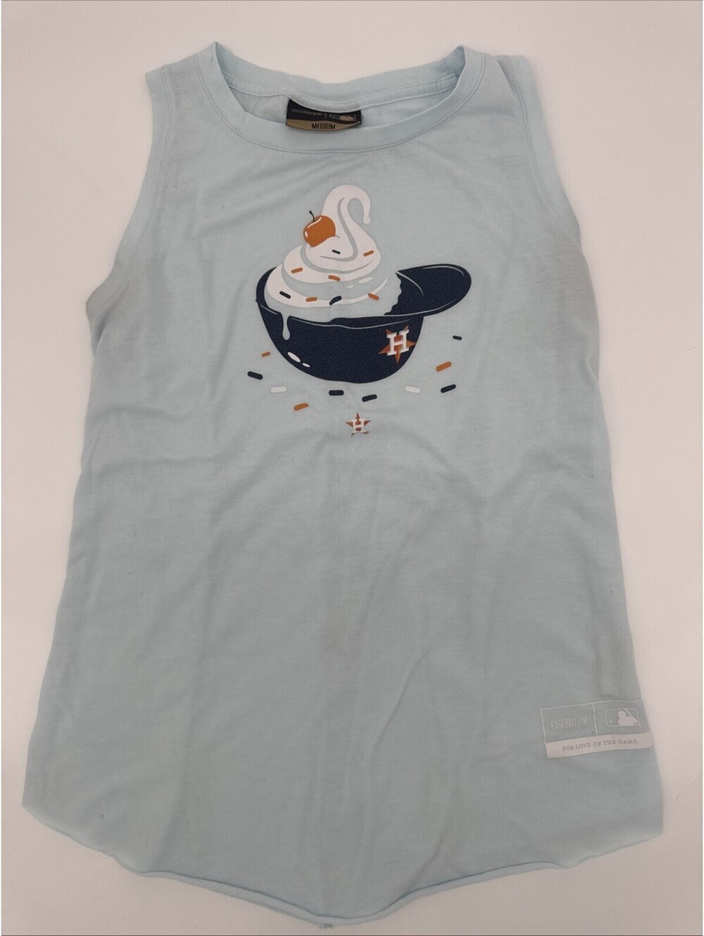Baseballism Women’s Tank Top Ice Cream Helmet Series Ft Houston Astros Medium